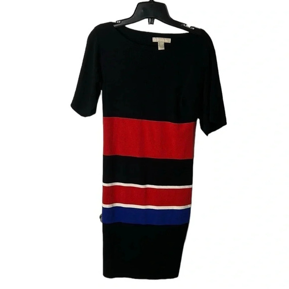 BR thick knit Colorblock striped sweater dress,bold,event,career, - Picture 3 of 9